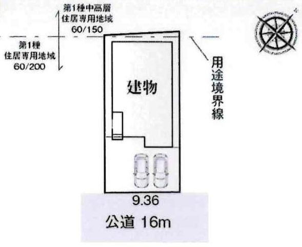 碧南市川端町　全1棟・1号棟の区画図|1号棟です。