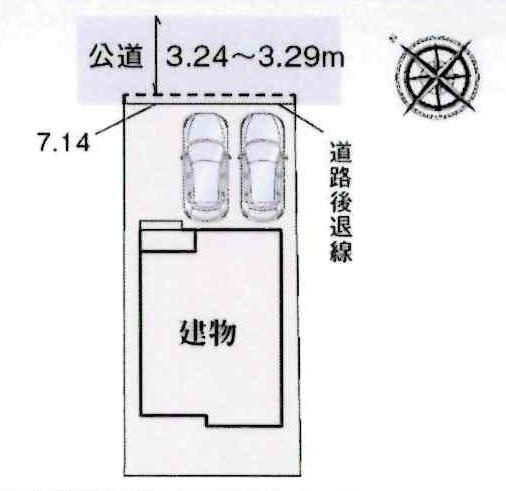 岡崎市福岡町　全1棟・1号棟の区画図
