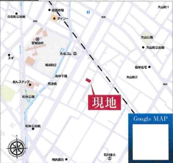 安城市城南町　全2棟・1号棟のその他|交通アクセス図です。