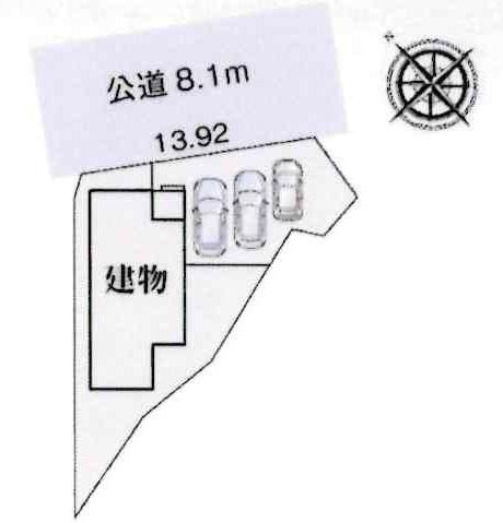 碧南市天神町第3　全1棟・1号棟の区画図|1号棟です。