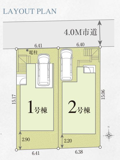 綾瀬市早川新築戸建て　第1期1号棟の区画図|配置図「綾瀬市早川新築戸建て」