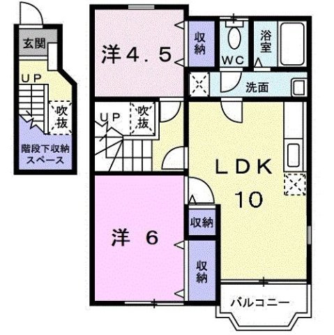 サニーヴィレッジＢの間取り
