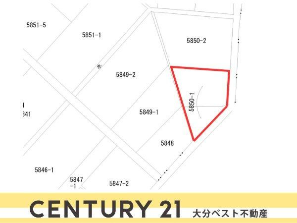 中戸次　土地の土地図|※図面と現況が異なる場合は現況を優先させていただきます。