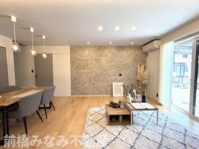 【新築】太田市亀岡町　３LDKの居間・リビング|ゆったり過ごせる居間です