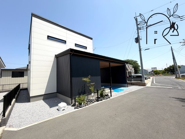 【新築】太田市亀岡町　３LDKの外観|外構工事も完了しているためすぐ住み始めも楽々です
