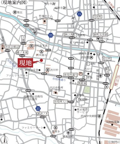 【新築】渋川市渋川第５　限定１棟　リーブルガーデン　新築建売の地図