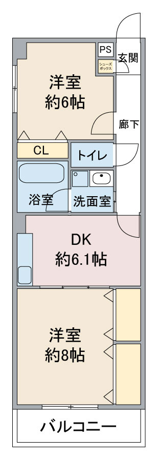 レージュ道徳の間取り