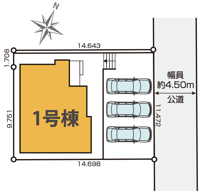 【仲介手数料無料】狭山市水野２３期全１棟　狭山市の新築住宅なら西武ハウジングの区画図