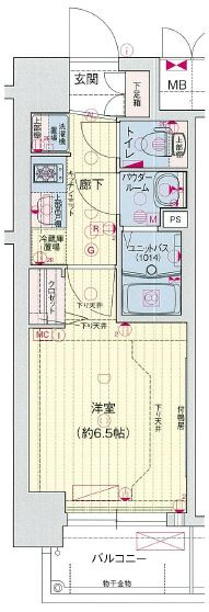 プレサンスOSAKA DOMECITYスクエアの間取り