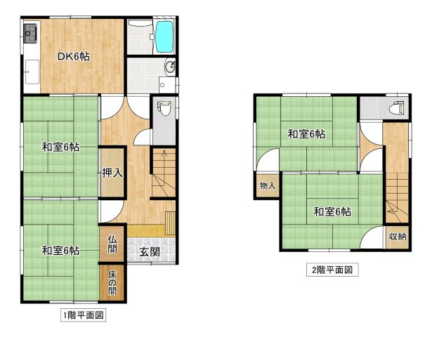 下三栖戸建ての間取り