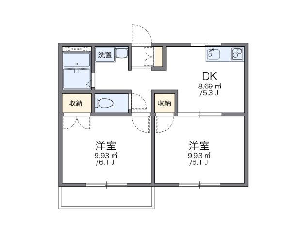 レオパレスＫＡＭＩＴＡＮＩＧＡＭＩの間取り