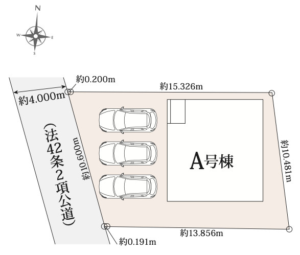【仲介手数料無料】狭山市広瀬１丁目全１棟　狭山市の新築住宅なら西武ハウジングの区画図