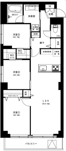 ヴァンヴェール渋谷の間取り