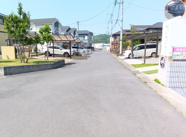 桜川市東桜川　第1の前面道路含む現地写真