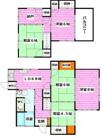 上間戸建ての間取り
