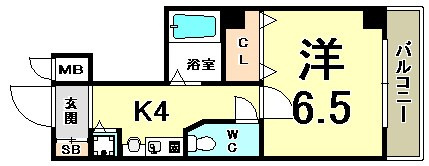ロイヤルヒル神戸三ノ宮Ⅱの間取り