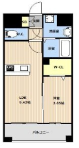 LIBTH薬院PREMIERの間取り