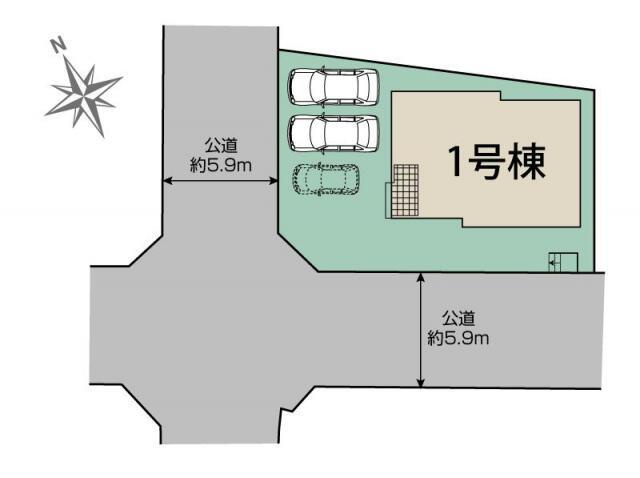 北九州市若松区小糸町の新築一戸建の区画図|北九州市若松区小糸町1棟 区画図 