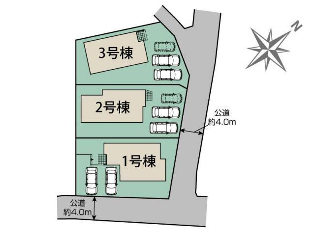 遠賀郡水巻町吉田東１丁目の新築一戸建の区画図|遠賀郡水巻町吉田東1丁目3棟 … 