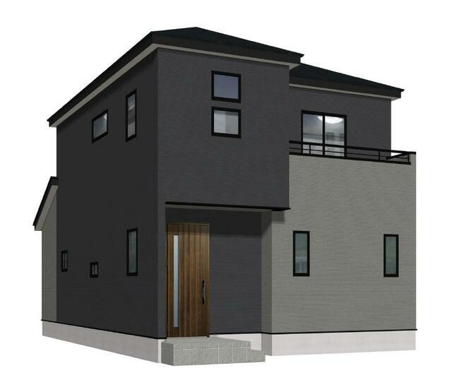 佐賀市田代１丁目の新築一戸建の外観パース| 