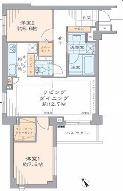 グランドメゾン目黒THE CLASSの間取り