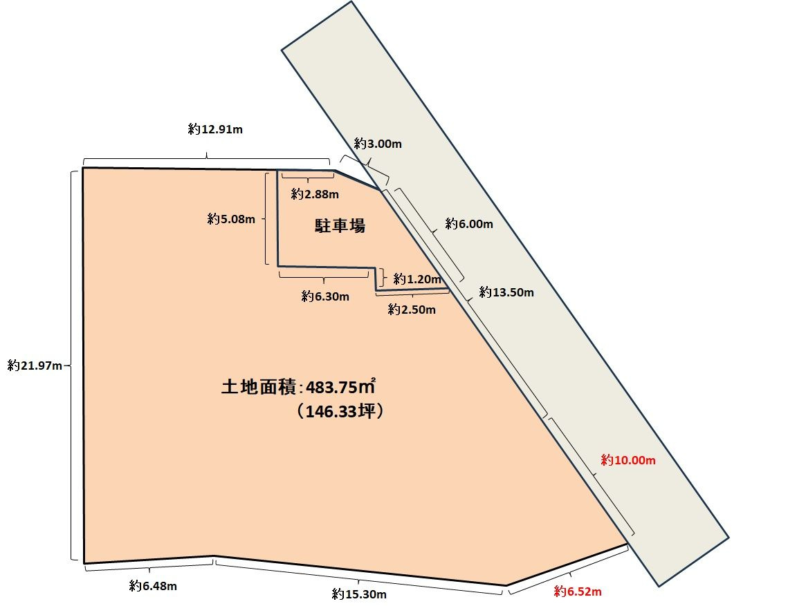 小郡市小郡　中古戸建の区画図