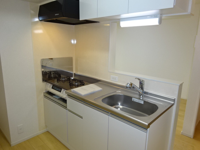 グレイス茶屋町駅前Aのキッチン|２口ガスコンロ付き