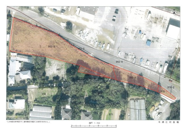 〇海岸沿いオーシャンビュー　今帰仁村土地　の土地図