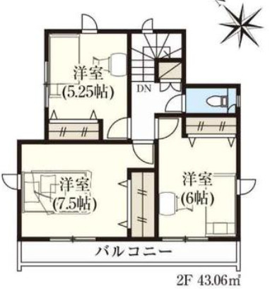 【仲介手数料無料】狭山市笹井１０期全９棟４号棟　狭山市の新築なら西武ハウジングの間取り
