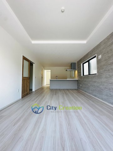 茅ヶ崎市東海岸北6期　新築戸建全3棟の居間・リビング