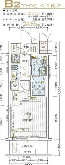 エステムコート神戸ハーバーランド前Ⅵ ピクシスの間取り