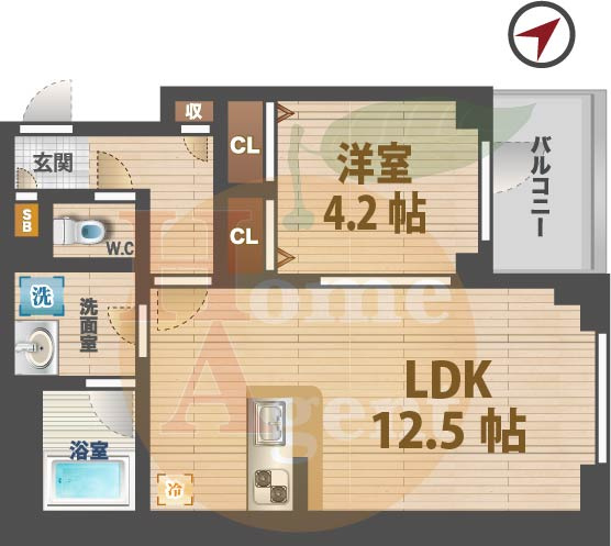 【間取り】 | ARKMARK東中野 | 1LDKのお部屋です。
