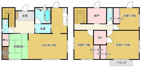 小郡市希みが丘６丁目　中古戸建の間取り