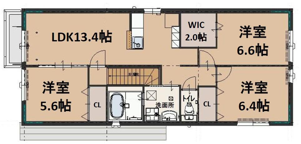 フィカーサ今宿の間取り