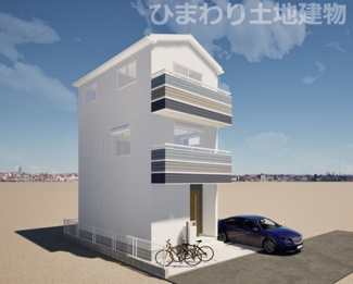 【外観】 | 茅ヶ崎市円蔵2丁目  1号棟 | イメージパース（完成時に現況と異なる場合は現況優先となります）