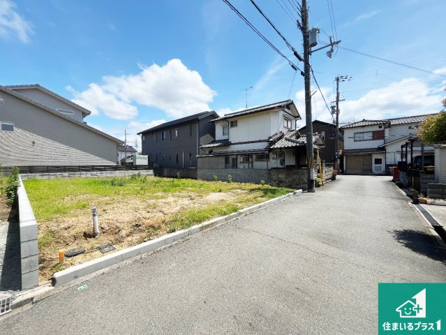 姫路市勝原区宮田　第2期　新築一戸建ての前面道路含む現地写真|周辺は落ち着いた街並みの住宅地！子育てがしやすい住環境です！まだ未完成ですが、現地でしかわからない事もございます。是非一度ご覧ください。