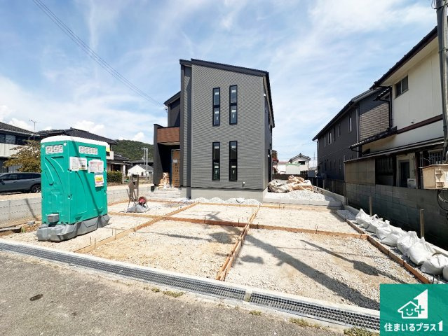 姫路市勝原区宮田　第2期　新築一戸建ての外観|周辺は落ち着いた街並みの住宅地！子育てがしやすい住環境です！まだ未完成ですが、現地でしかわからない事もございます。是非一度ご覧ください。