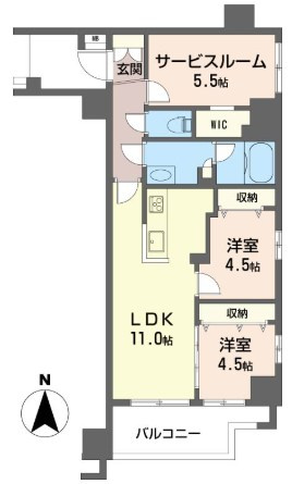 【間取り】 | ツインズ国立Ⅱ