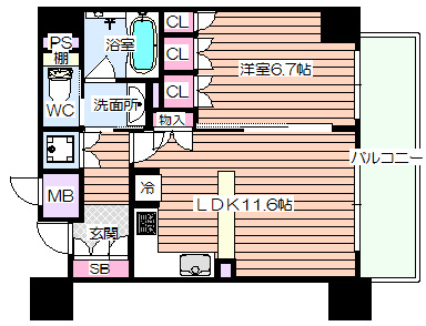 【間取り】 | リーガル京町堀