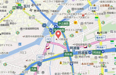 【地図】 | ラナップスクエア阿波座
