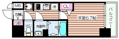 【間取り】 | プレサンス立売堀ベルヴィル