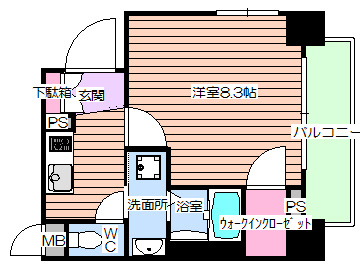 【間取り】 | プレサンス本町ジョイス