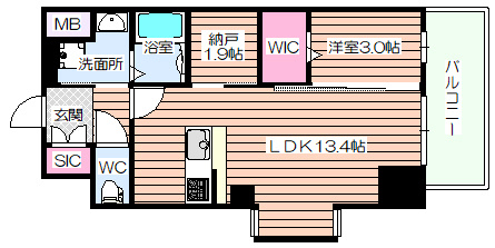 【間取り】 | プレサンスNEO九条ディアシス