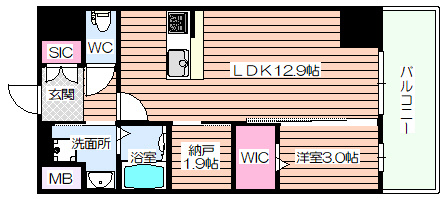 【間取り】 | プレサンスNEO九条ディアシス