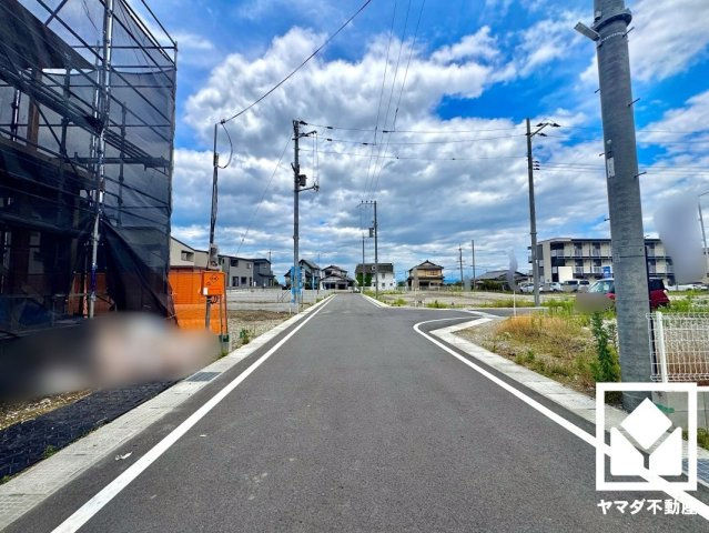 大津市雄琴５丁目　2期　5号棟の前面道路含む現地写真|6月21日　現地写真更新