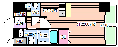 【間取り】 | プレサンス阿波座ステーションフロント