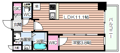 【間取り】 | プレサンス京町堀