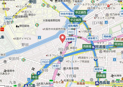 【地図】 | スワンズシティ中之島クロス