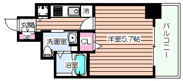 【間取り】 | エスリード阿波座サウスプレイス