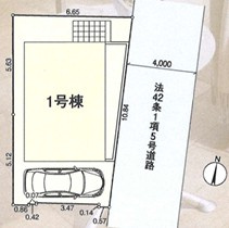 練馬区大泉学園町2丁目　新築一戸建　西武池袋線　大泉学園の区画図
